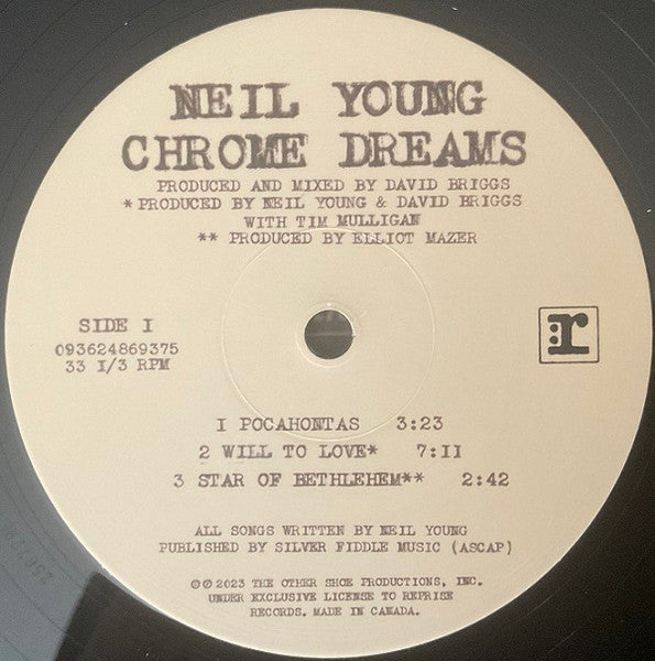 Neil Young – Chrome Dreams LP vinyl record, image 5 of 10