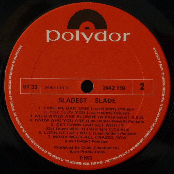 Slade – Sladest LP vinyl record, image 4 of 4