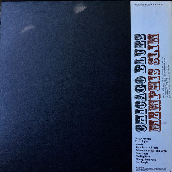 Memphis Slim – Chicago Blues LP vinyl record, image 2 of 4