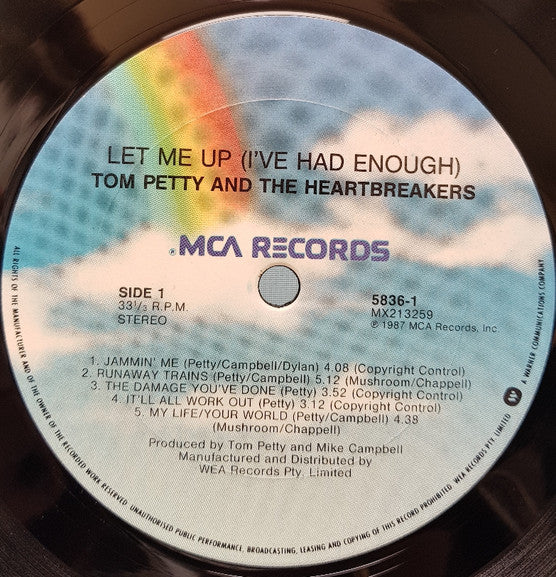 Tom Petty And The Heartbreakers – Let Me Up (I've Had Enough) LP vinyl record, image 2 of 3