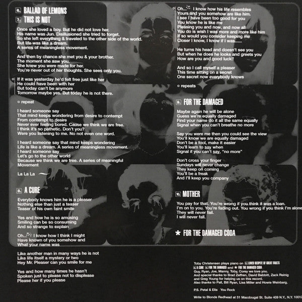 Blonde Redhead – Melody Of Certain Damaged Lemons LP vinyl record, image 9 of 10