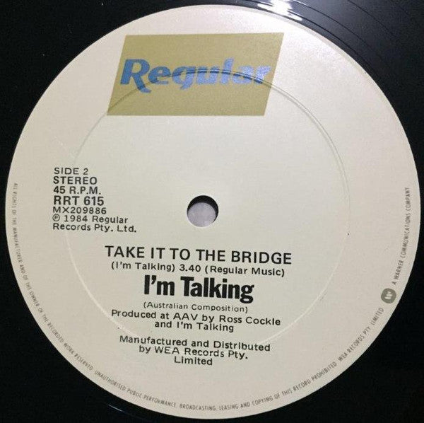 I'm Talking – Trust Me 12" vinyl record, image 3 of 3