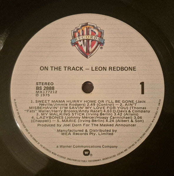 Leon Redbone – On The Track LP vinyl record, image 3 of 4
