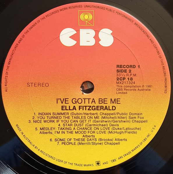 Ella Fitzgerald, Sarah Vaughan – I've Gotta Be Me (2xLP) LP vinyl record, image 4 of 6