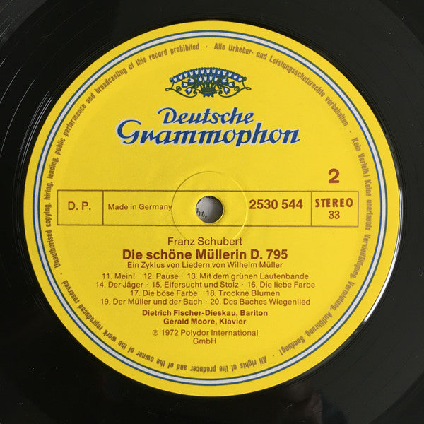 Franz Schubert, Dietrich Fischer-Dieskau, Gerald Moore – Die Schöne Müllerin LP vinyl record, image 4 of 5