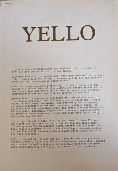 Yello – Flag LP vinyl record, image 6 of 8