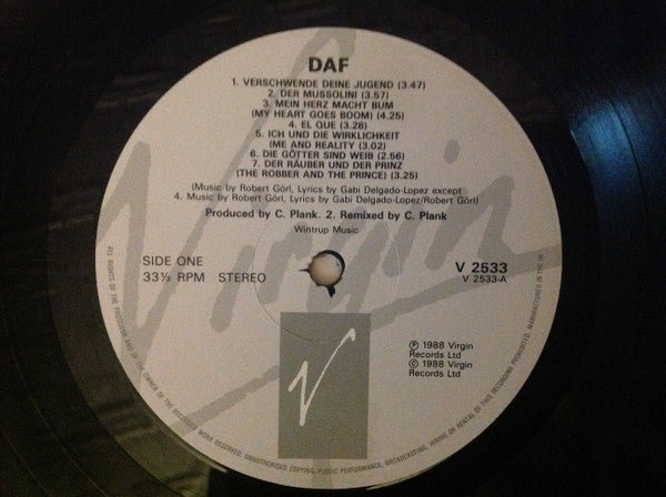 Deutsch Amerikanische Freundschaft – D.A.F. LP vinyl record, image 3 of 5
