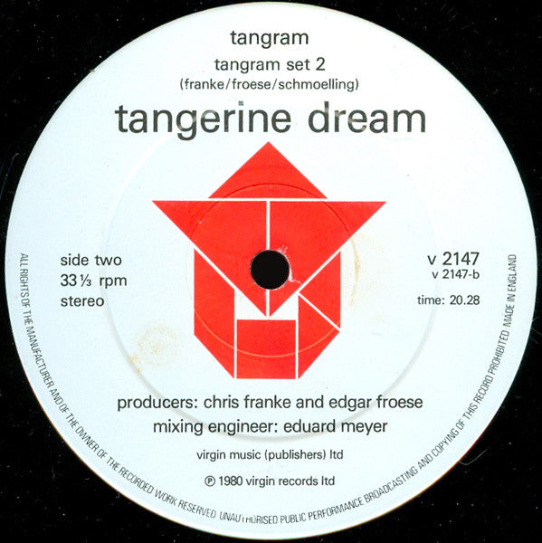 Tangerine Dream – Tangram LP vinyl record, image 4 of 6