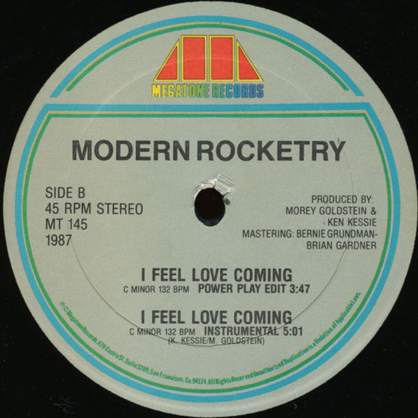 Modern Rocketry – I Feel Love Coming 12" vinyl record, image 2 of 4