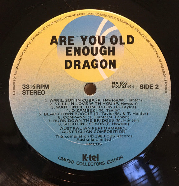 Dragon – Are You Old Enough LP vinyl record, image 4 of 4
