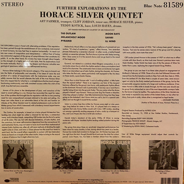 The Horace Silver Quintet – Further Explorations LP vinyl record, image 4 of 7