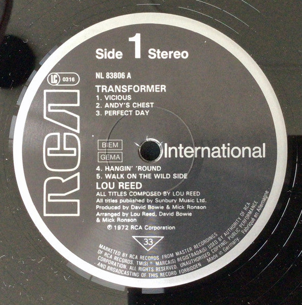 Lou Reed – Transformer LP vinyl record, image 3 of 7