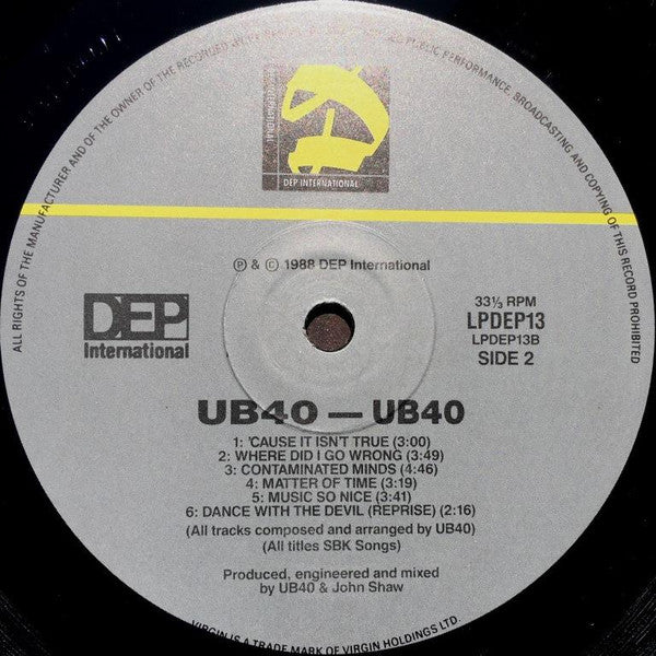 UB40 – UB40 LP vinyl record, image 4 of 4