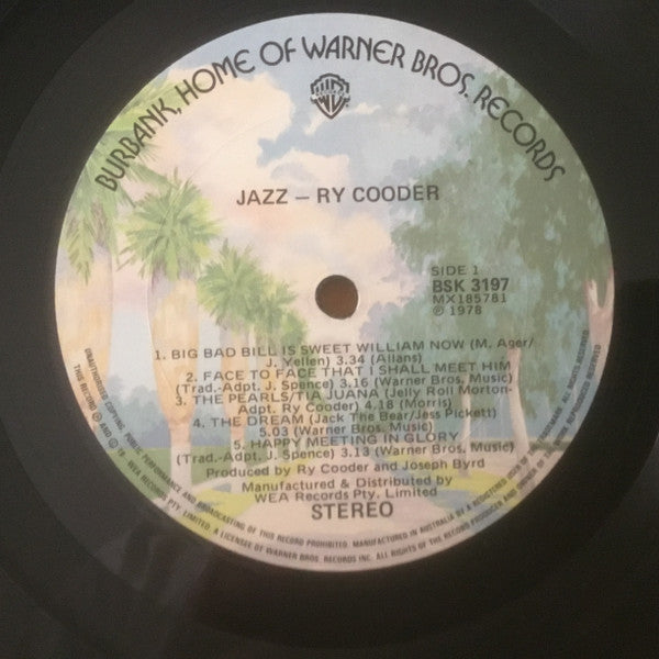 Ry Cooder – Jazz LP vinyl record, image 5 of 7