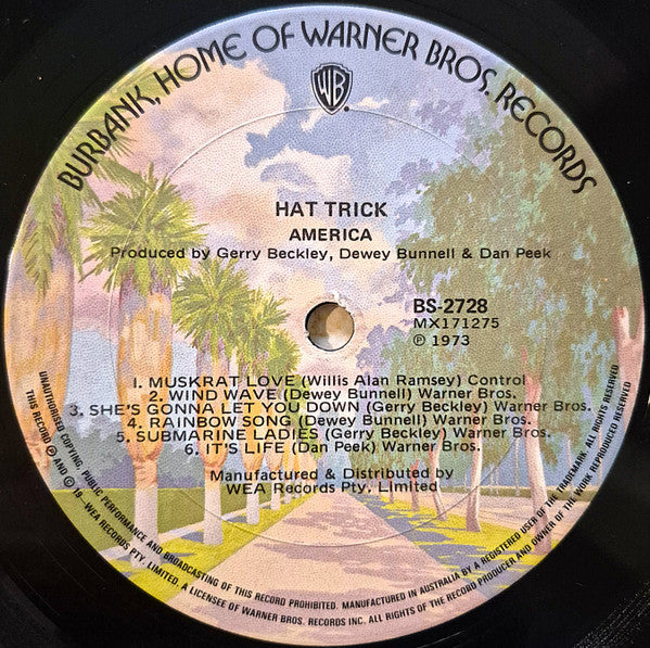America – Hat Trick LP vinyl record, image 6 of 8