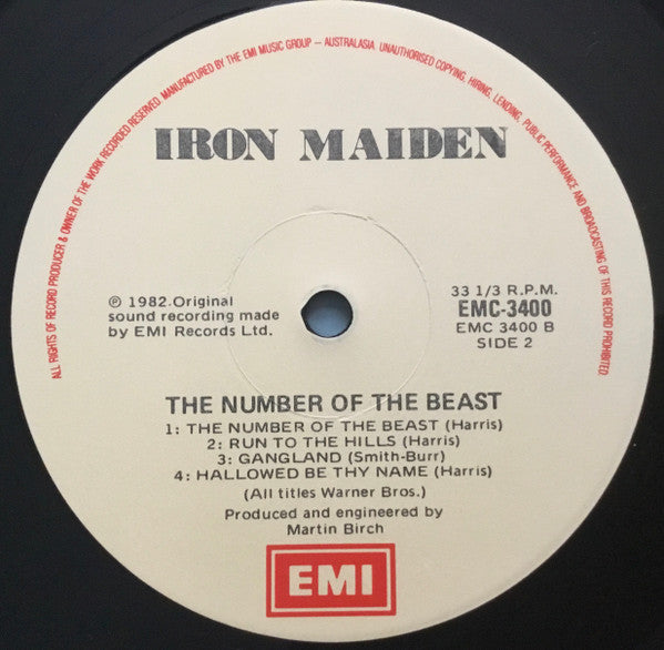 Iron Maiden – The Number Of The Beast LP vinyl record, image 6 of 9