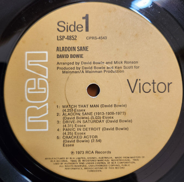 David Bowie – Aladdin Sane LP vinyl record, image 3 of 6