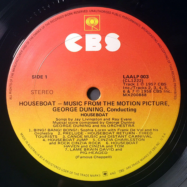 George Duning – Houseboat LP vinyl record, image 1 of 3