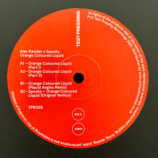 Alex Kassian, Spooky, Placid Angles – Orange Coloured Liquid 12" vinyl record