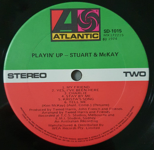 Stuart & McKay – Playin' Up LP vinyl record, image 4 of 5