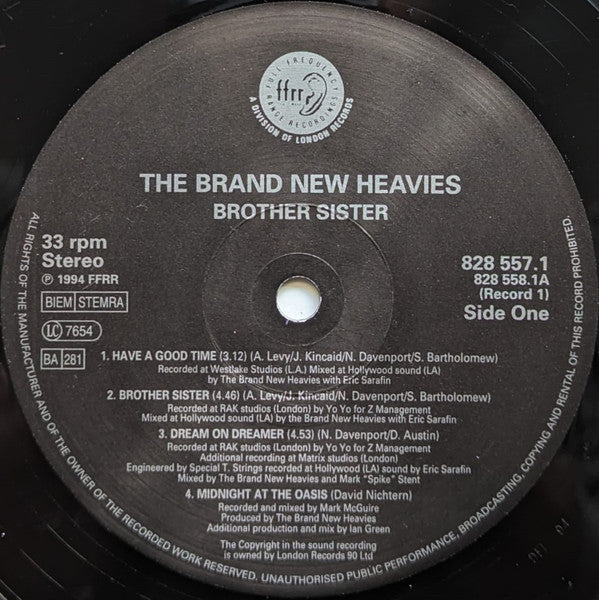 The Brand New Heavies – Brother Sister (2xLP) LP vinyl record, image 3 of 10