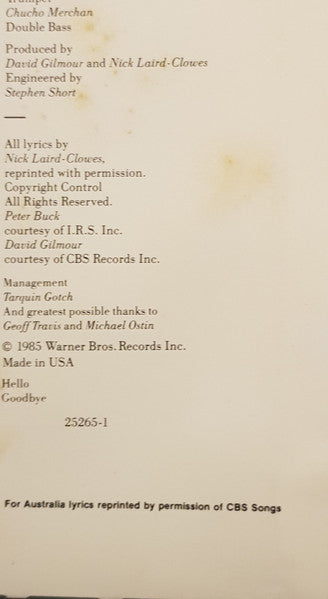 The Dream Academy – The Dream Academy LP vinyl record, image 8 of 8