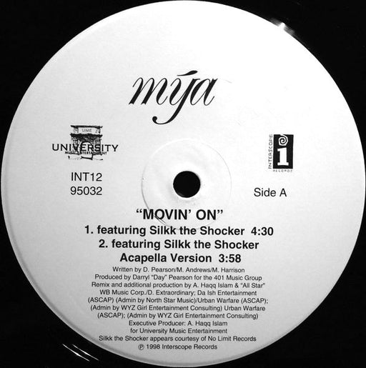 Mya – Movin' On 12" vinyl record, image 1 of 4