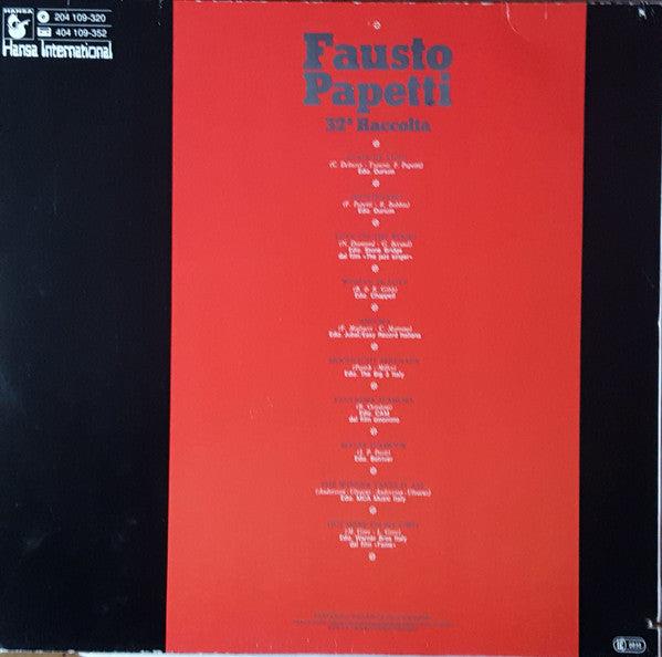 Fausto Papetti – 32a Raccolta LP vinyl record, image 2 of 4