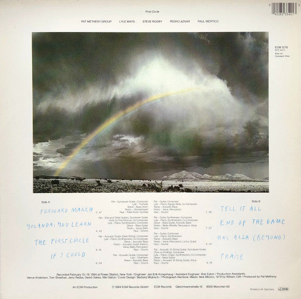 Pat Metheny Group – First Circle LP vinyl record, image 2 of 5