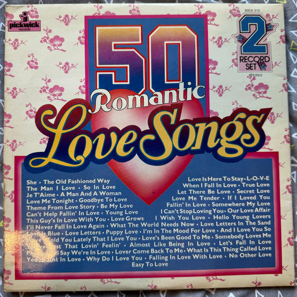 Various – 50 Romantic Love Songs (2xLP) LP vinyl record, image 2 of 8