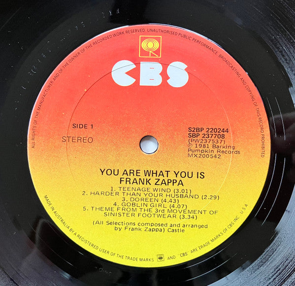 Frank Zappa – You Are What You Is (2xLP) LP vinyl record, image 10 of 10