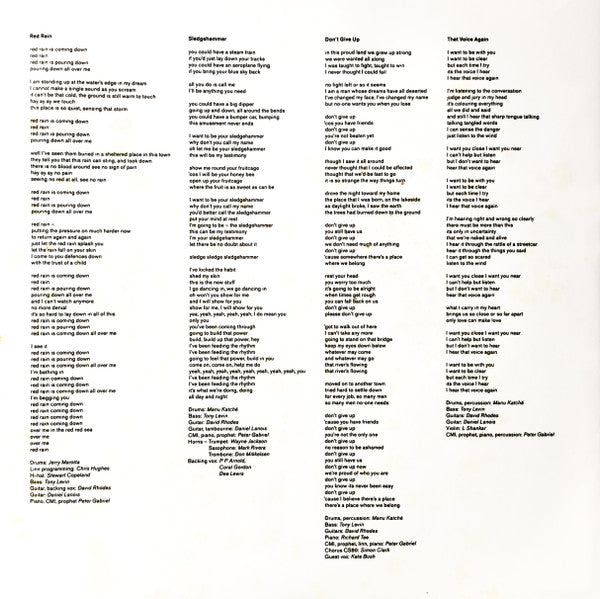 Peter Gabriel – So LP vinyl record, image 6 of 6