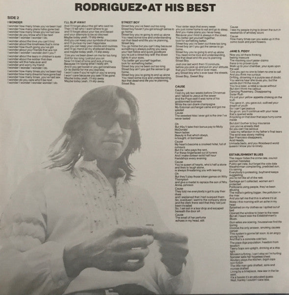 Sixto Rodriguez – At His Best LP vinyl record, image 5 of 6