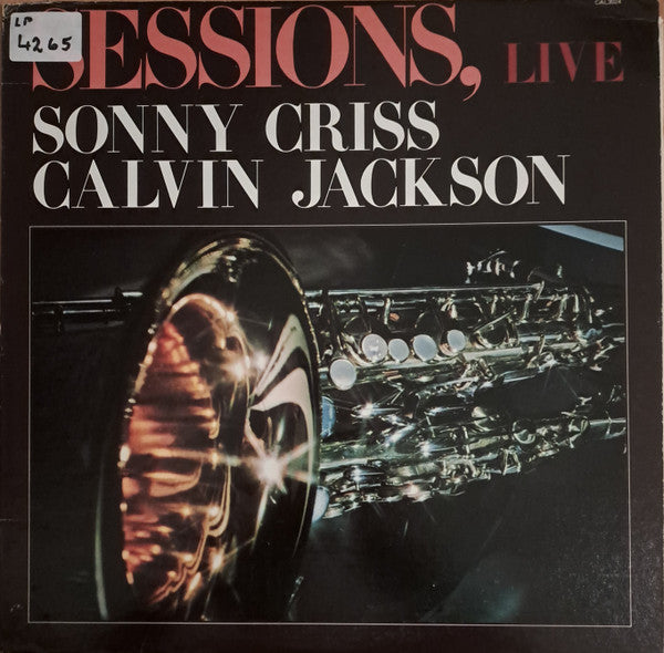 Sonny Criss, Calvin Jackson – Sessions, Live LP vinyl record, image 1 of 4