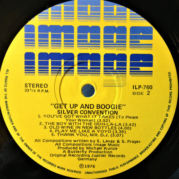 Silver Convention – Get Up And Boogie! LP vinyl record, image 6 of 6