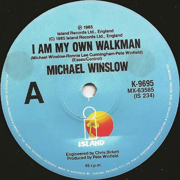 Michael Winslow – I Am My Own Walkman 7" vinyl record, image 3 of 4