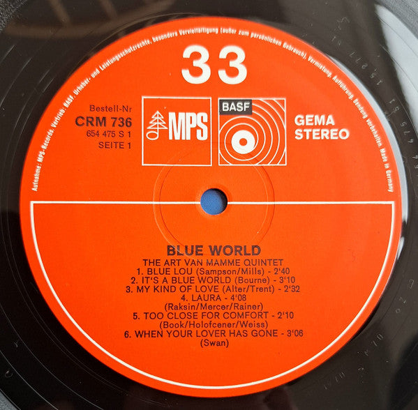 The Art Van Damme Quintet – Blue World LP vinyl record, image 3 of 4