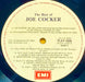 Joe Cocker – The Best Of Joe Cocker LP vinyl record, image 5 of 5