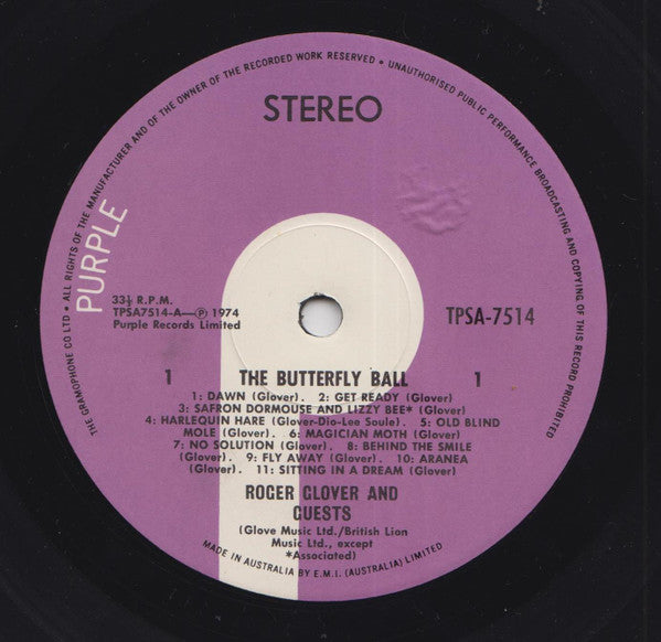 Roger Glover And Guests – The Butterfly Ball And The Grasshopper's Feast LP vinyl record, image 2 of 3