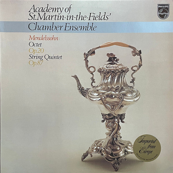 Felix Mendelssohn-Bartholdy, Academy Of St. Martin-in-the-Fields Chamber Ensemble – Octet Op. 20 / String Quintet Op. 87 LP vinyl record, image 1 of 5