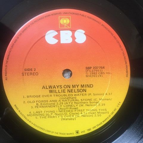 Willie Nelson – Always On My Mind LP vinyl record, image 4 of 6