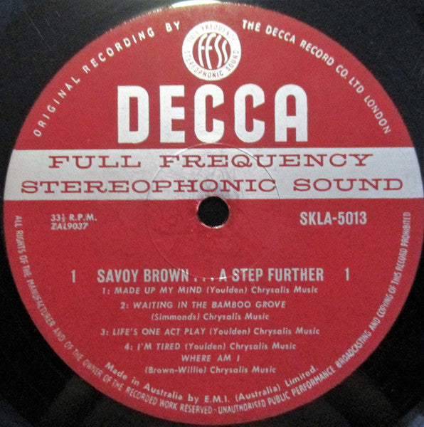 Savoy Brown – A Step Further LP vinyl record, image 4 of 4