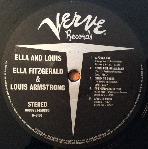 Ella Fitzgerald, Louis Armstrong – Ella And Louis LP vinyl record, image 5 of 6