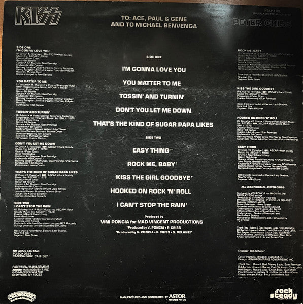 Kiss, Peter Criss – Peter Criss LP vinyl record, image 2 of 7