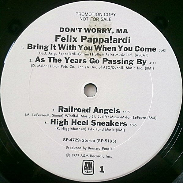 Felix Pappalardi – Don't Worry, Ma LP vinyl record, image 3 of 4