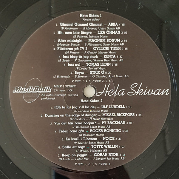 Various – Heta Skivan LP vinyl record, image 3 of 3