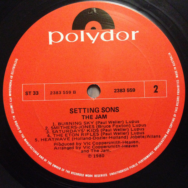 The Jam – Setting Sons LP vinyl record, image 4 of 4