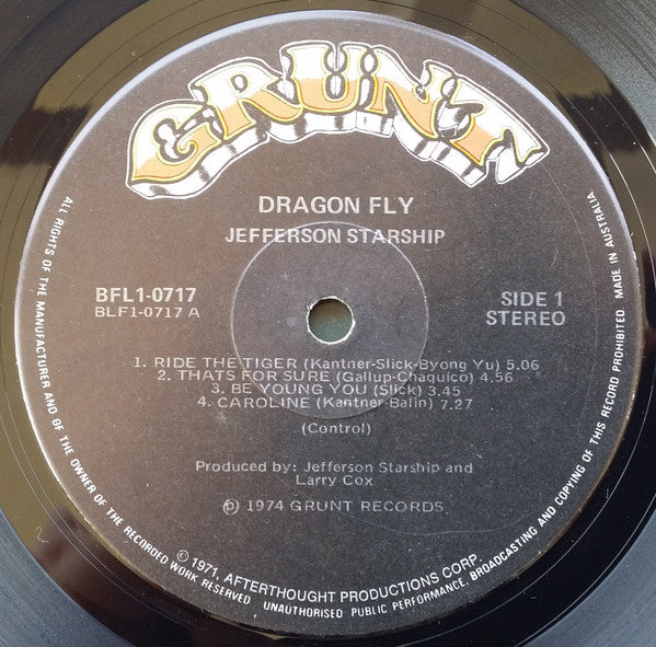 Jefferson Starship – Dragon Fly LP vinyl record, image 5 of 6