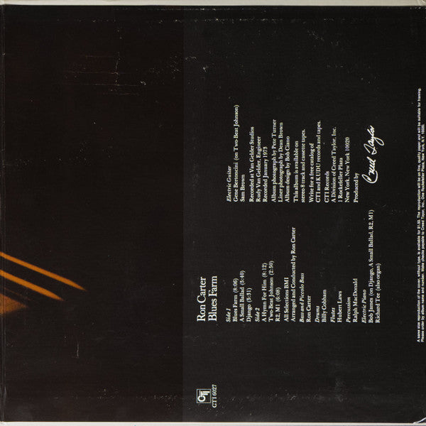 Ron Carter – Blues Farm LP vinyl record, image 3 of 9