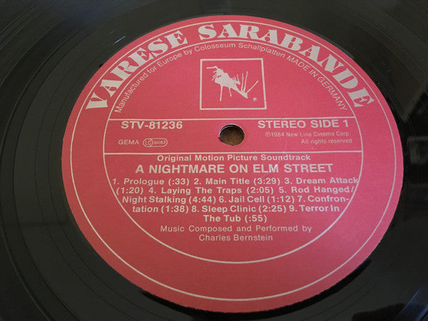 Charles Bernstein – Wes Craven's A Nightmare On Elm Street (Original Soundtrack) LP vinyl record, image 5 of 5
